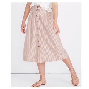 Madewell Patio Skirt in Burnt Clay Stripe